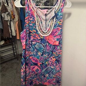 Lilly Pulitzer Vibrant Pink and Blue Mini Dress
